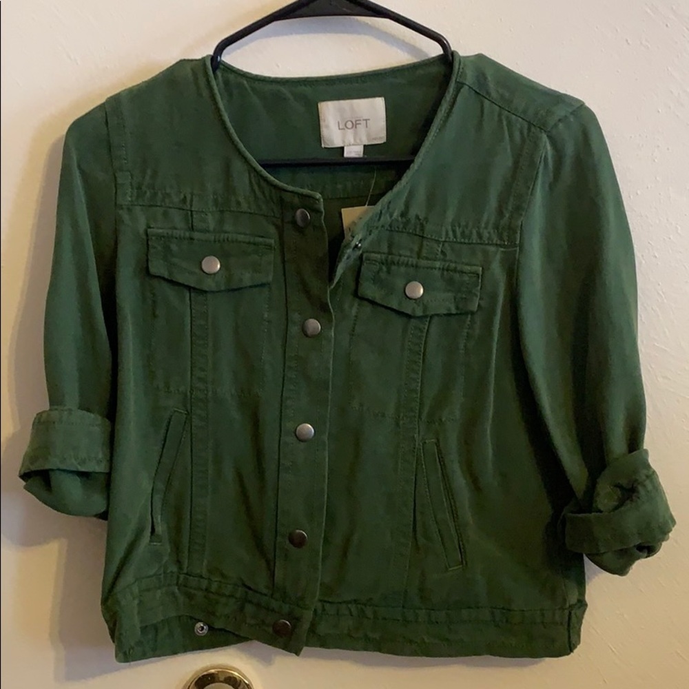 LOFT cropped utility jacket, size XSP, with tags